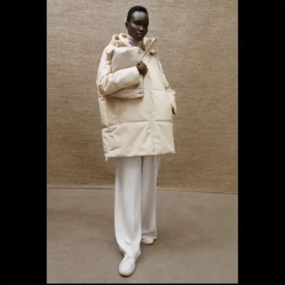 ZARA FAUX LEATHER PUFFER COAT NWT - Picture 3 of 10